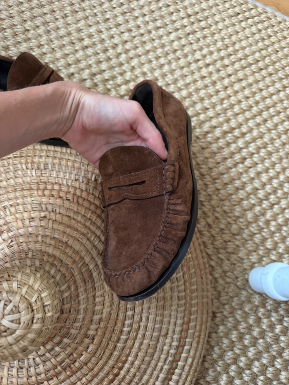 Yves Saint Laurent brown suede loafers - Picture 3 of 6
